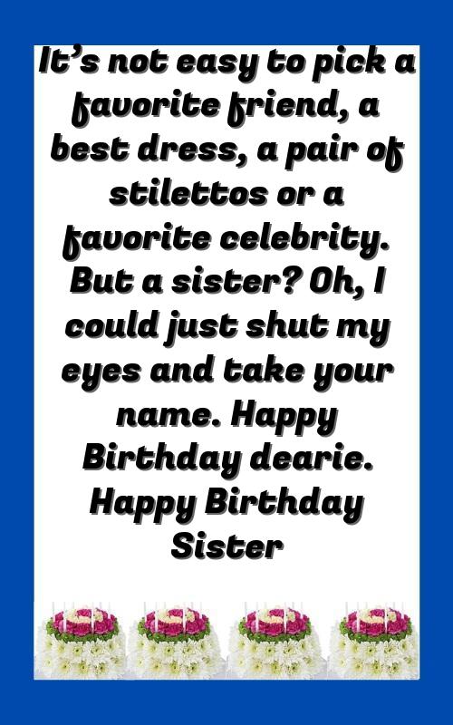 funny wishes for sister birthday